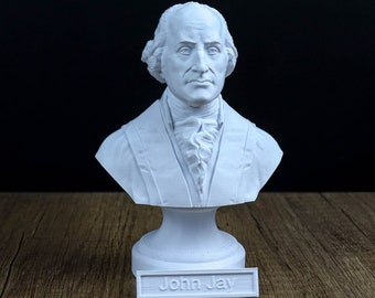 John Jay Bust, Founding Father sculpture, American history decor