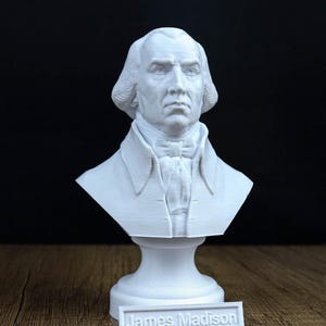 James Madison Bust, Founding Father sculpture, American history decor