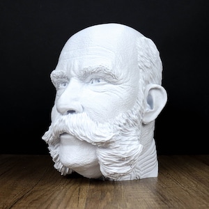 Franz Joseph I of Austria Head Bust, Emperor of Austria, King of Hungary 3d Bust Sculpture