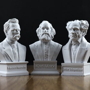Friedrich Nietzsche, Arthur Schopenhauer, Karl Marx Pack, Popiersia niemieckich filozofów