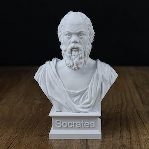Escultura de busto de Sócrates, estatua griega