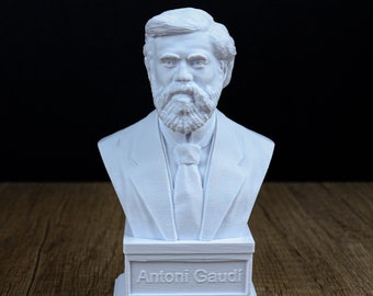 Antoni Gaudí Bust,  Spanish Architect and Designer Sculpture, Home Decor