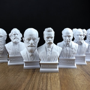 Philosophers Busts Value Pack Collection: Friedrich Nietzsche, Sigmund Freud, Schopenhauer, Karl Marx, Immanuel Kant, Karl Jung, Darwin