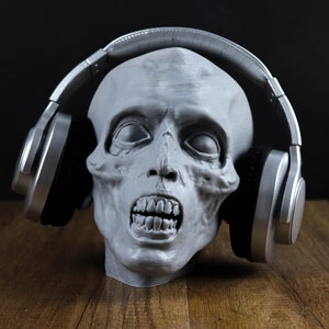 Zombie Headphone Holder, Horror Headset Stand, Horror Prop, Bust, Halloween Decor