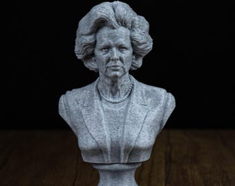 Margaret Thatcher Bust, Former Prime Minister of the United Kingdom Sculpture, The Iron Lady Statue