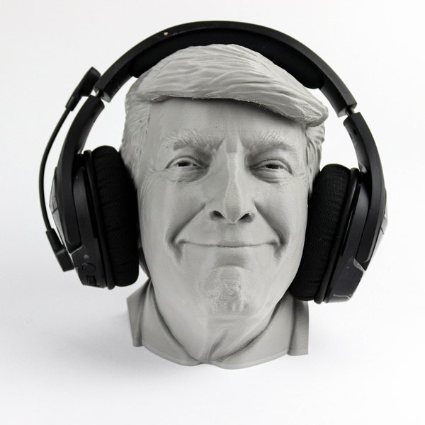 Porte-casque Trump souriant, buste 3d