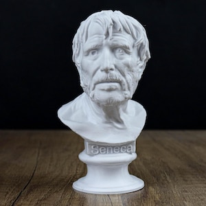 Seneca Bust, Roman Stoic and Philosopher Sculpture
