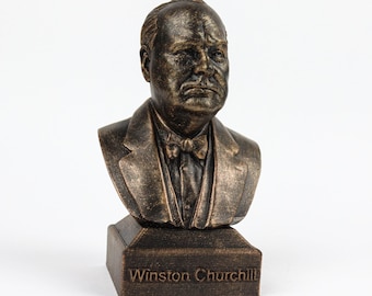Statue de Sir Winston Churchill, buste du Premier ministre britannique de la Seconde Guerre mondiale