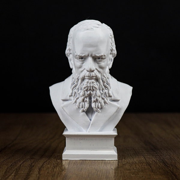 Fyodor Dostoevsky Bust, Russian Novelist Statue, Gift for Poetry