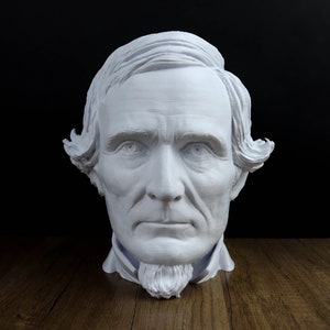 Estatua de la cabeza de Jefferson Davis, escultura del ex presidente de los Estados Confederados de América