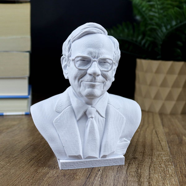 Warren Buffett Büste, Orakel von Omaha Statue, Geschenk für Freund Stock Layer