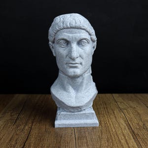 Constantine the Great Bust, Constantine I Roman Emperor Statue, Historical Home Decor, Gift for History Buffs