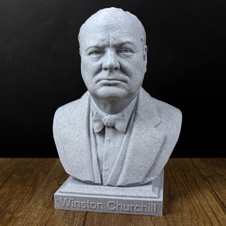 Winston Churchill Bust, British Prime Minister Statue image 1