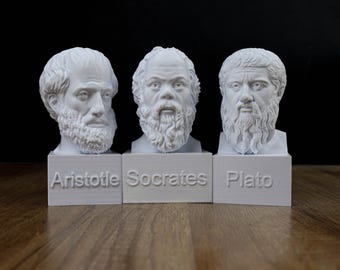 Socrates, Aristotle, Plato Bust, Greek Statues