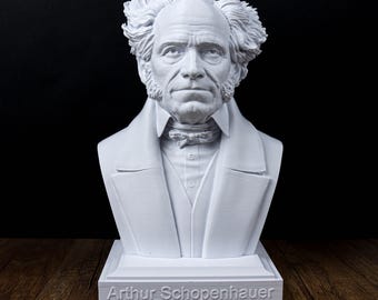 Buste d'Arthur Schopenhauer, statue de philosophe allemand, décoration de sculpture, décoration