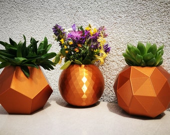Set of 3 Modern Succulent Planter Vase, Pot, Elegant Planter , Living room  3D Planter