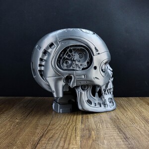 Terminator Endoskeleton Headphone Holder, Skull T-800 LED Bust, Headset Stand image 10