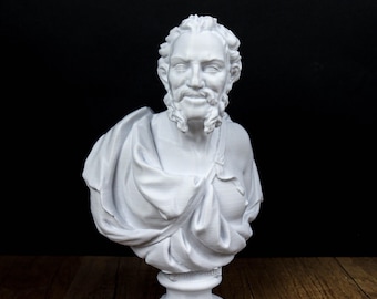 Democritus Bust, Greek philosopher statue, Cassical Decor