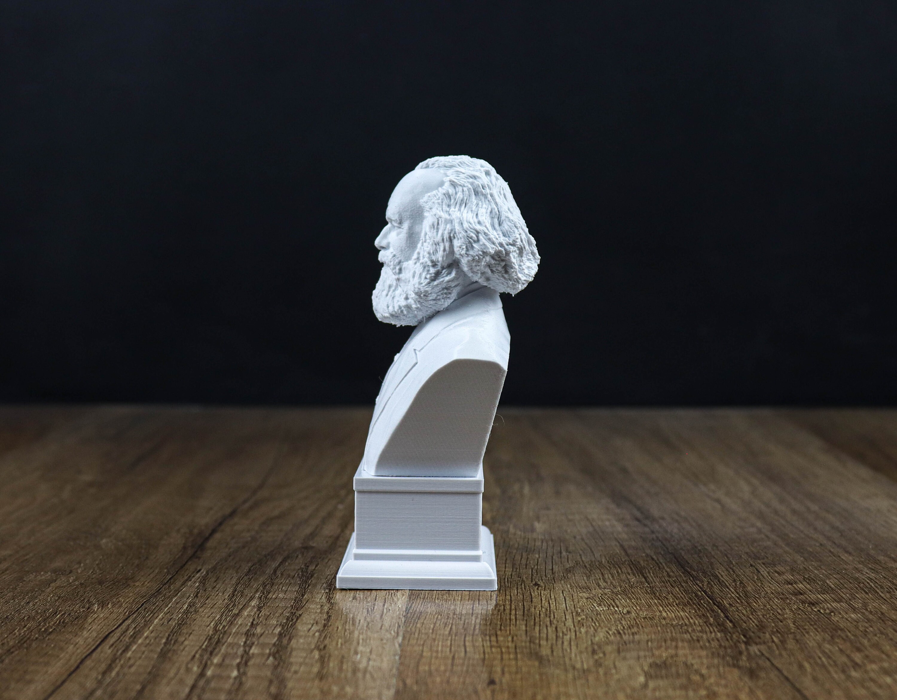 Buste De Karl Marx - Décoration D'Intérieur 15 Cm, Plastique Dur, Idée Cadeau Originale Pour Bibliothèque Ou Bureau