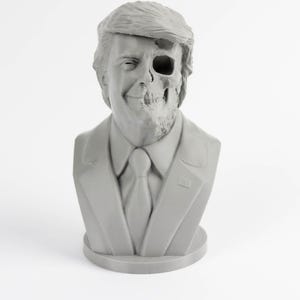 Half Skull Donald Trump Bust Sculpture