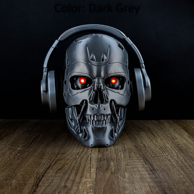 Support pour casque endosquelette Terminator, buste LED Skull T-800, support pour casque image 6