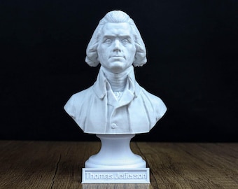 Busto de Thomas Jefferson, escultura de los Padres Fundadores, decoración de la historia estadounidense