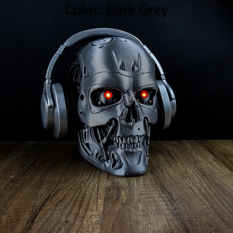 Support pour casque endosquelette Terminator, buste LED Skull T-800, support pour casque image 7