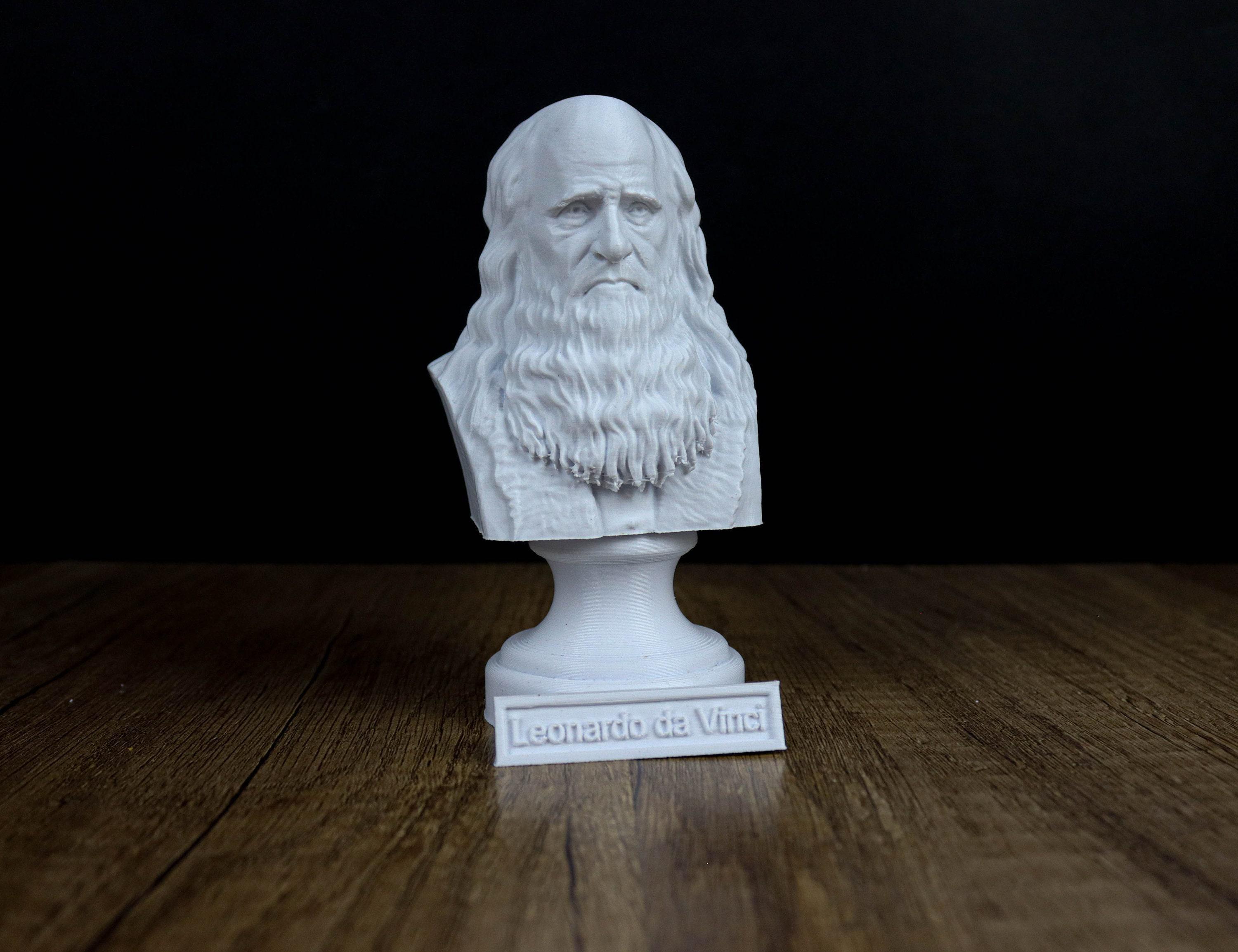 Polymath Statues Leonardo Da Vinci Bust, Italian Polymath of the High Renaissance Era ...