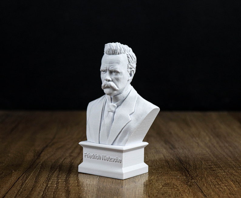 Friedrich Nietzsche and Arthur Schopenhauer Busts, German Philosophers Statue image 3