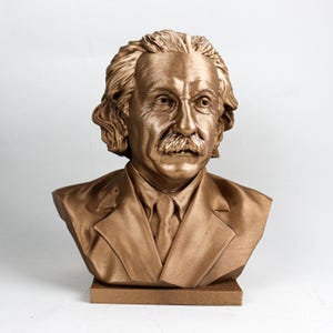 Albert Einstein 10"/25cm Bronze Painted Bust, German Physicist and Mathematician Desktop Statue