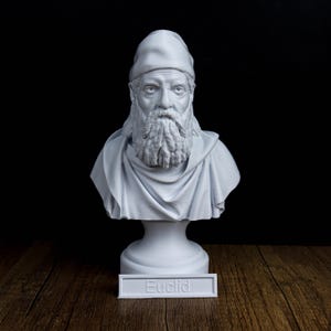 Euklid Büste, Statue des Vaters der Geometrie, griechische Mathematikerskulptur