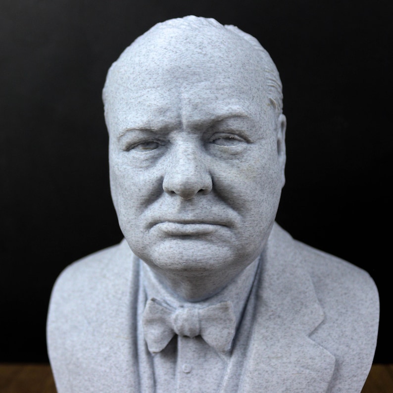 Winston Churchill Bust, British Prime Minister Statue image 2