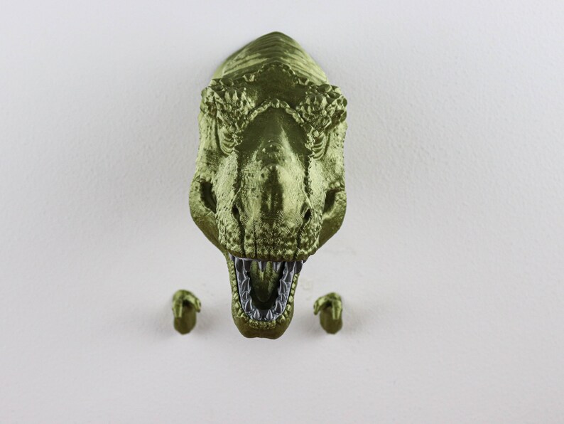 T Rex Head Wall Decor Dinosaur Ornament Etsy