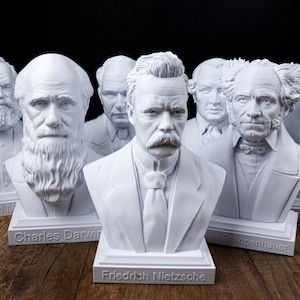 Coleção Pacote de Bustos de Filósofos: Friedrich Nietzsche, Sigmund Freud, Schopenhauer, Karl Marx, Immanuel Kant, Karl Jung, Darwin imagem 16