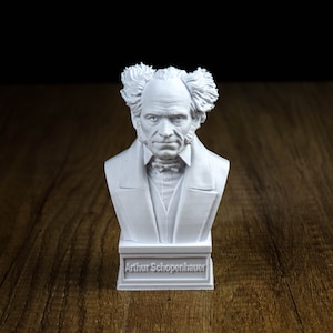 Friedrich Nietzsche and Arthur Schopenhauer Busts, German Philosophers Statue image 2
