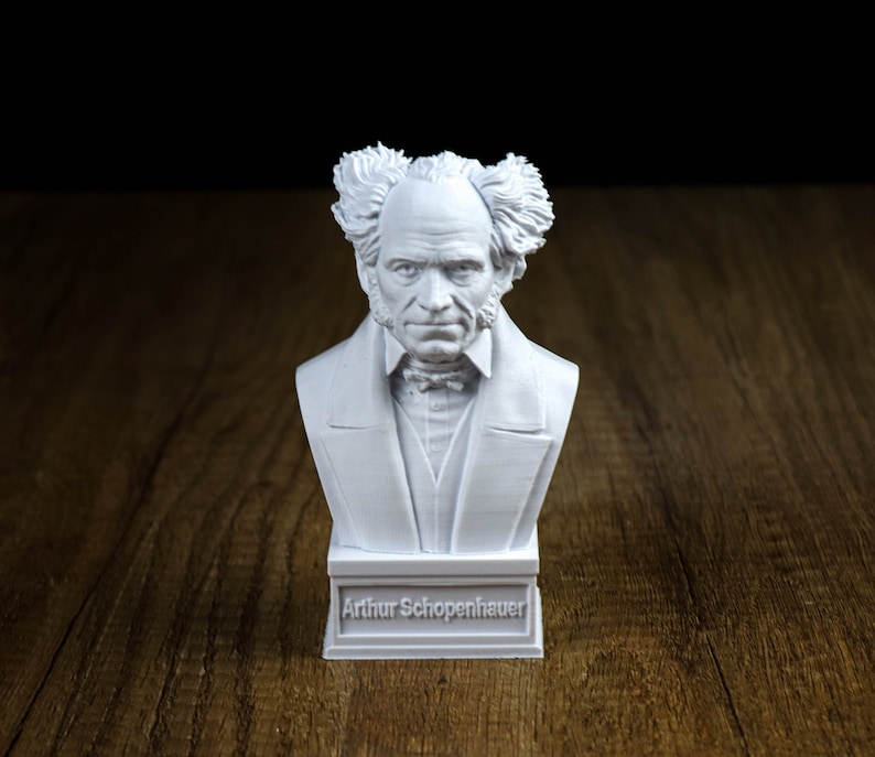 Friedrich Nietzsche and Arthur Schopenhauer Busts, German Philosophers Statue image 2