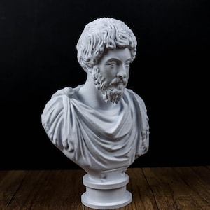 Busto de Marco Aurelio, decoración de estatuilla romana imagen 9