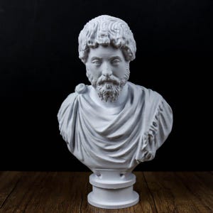 Busto de Marco Aurelio, decoración de estatuilla romana imagen 11