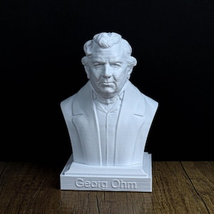 Busto de Georg Ohm, estatua del físico y matemático alemán,