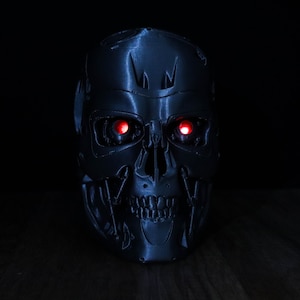 Support pour casque endosquelette Terminator, buste LED Skull T-800, support pour casque image 2