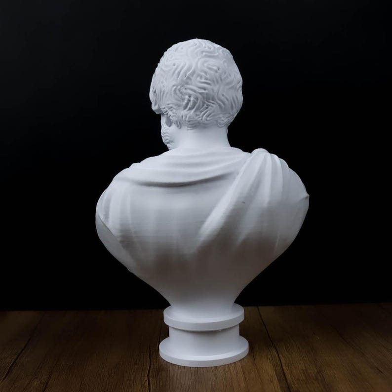 Busto de Marco Aurelio, decoración de estatuilla romana imagen 7