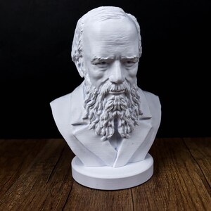 Busto de Fiódor Dostoievski, estatua del novelista ruso, regalo para la poesía imagen 3