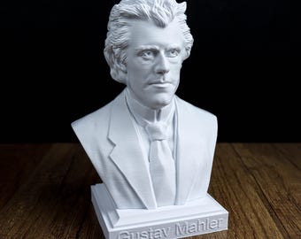 Buste van Gustav Mahler, klassieke componist, sculptuur, cadeau voor muziekliefhebbers