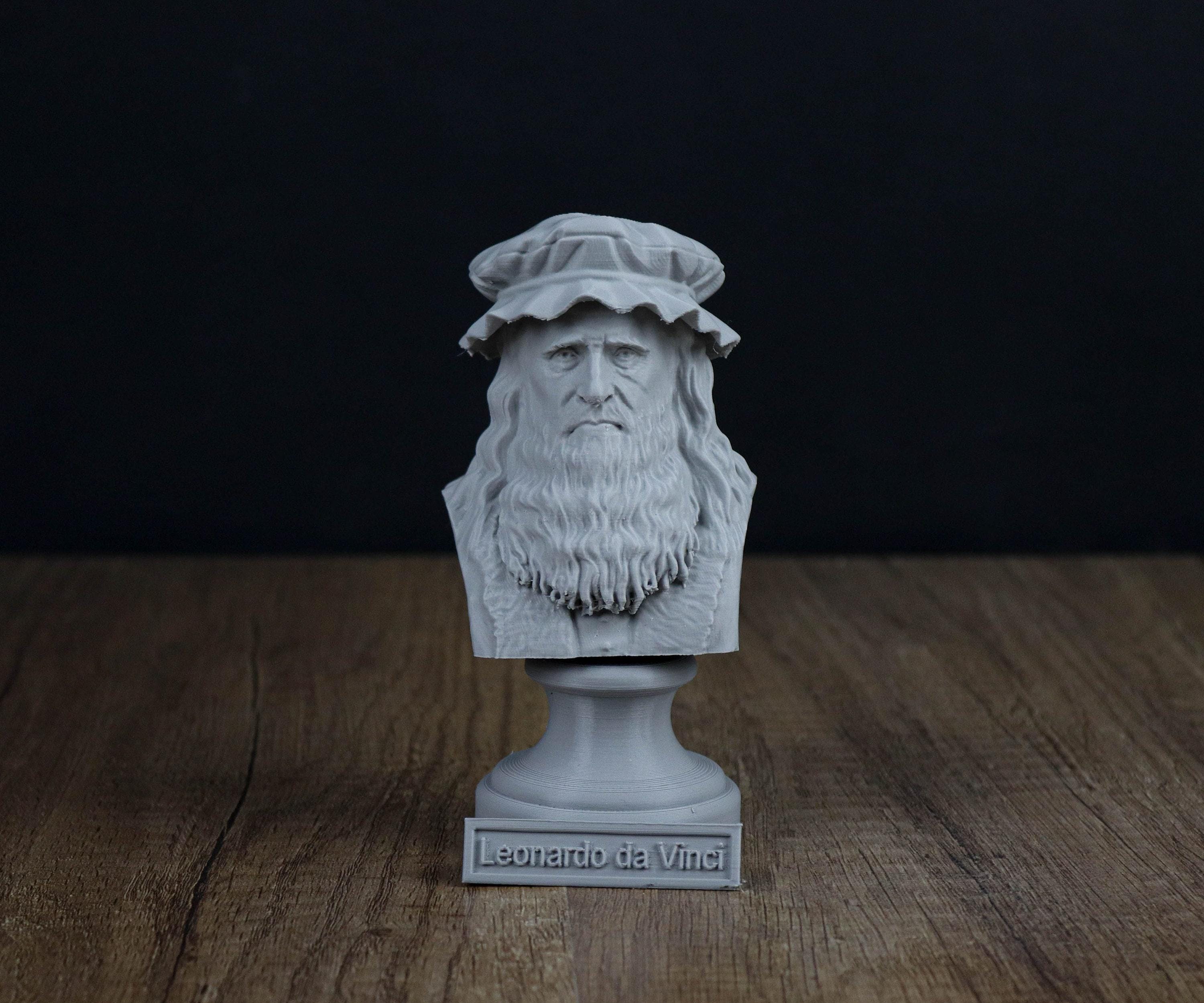 Polymath Statues Leonardo Da Vinci Bust, Italian Polymath of the High Renaissance Era ...