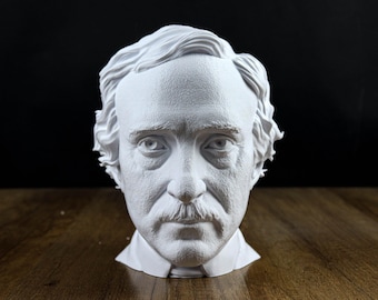 Edgar Allan Poe Bust, Headphone Holder Decoration of the American Writer, Poet