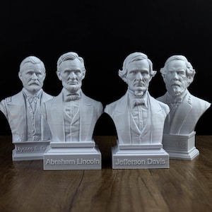 Popiersia z czasów wojny secesyjnej, kolekcja Value Pack: Abraham Lincoln, Jefferson Davis, Ulysses S Grant, Robert E Lee