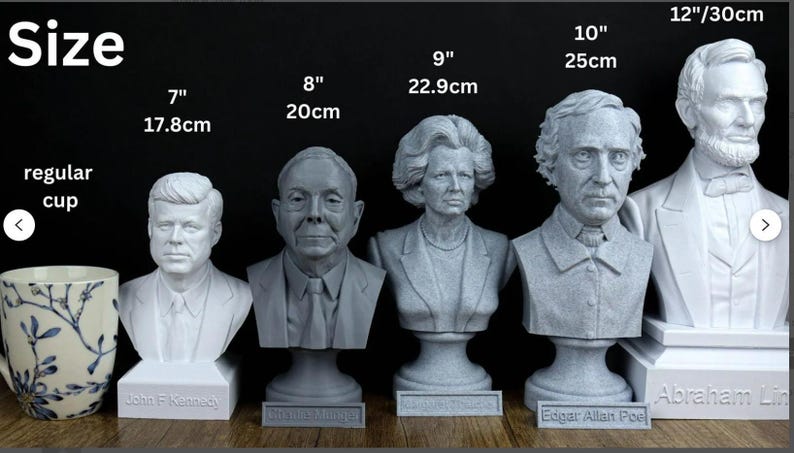 Coleção Pacote de Bustos de Filósofos: Friedrich Nietzsche, Sigmund Freud, Schopenhauer, Karl Marx, Immanuel Kant, Karl Jung, Darwin imagem 5