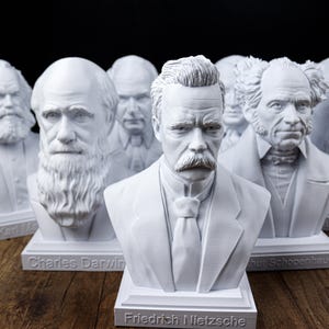 Philosophers Busts Value Pack Collection: Friedrich Nietzsche, Sigmund Freud, Schopenhauer, Karl Marx, Immanuel Kant, Karl Jung, Darwin