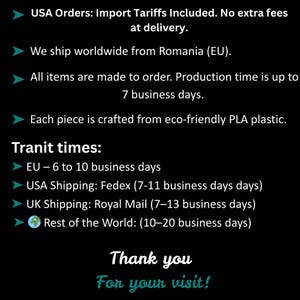USA Orders: Import Tariffs Included. No extra fees at delivery.