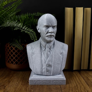 Vladimir Lenin bust, Lenin statue, Soviet history decor, Gift for History Lovers image 2